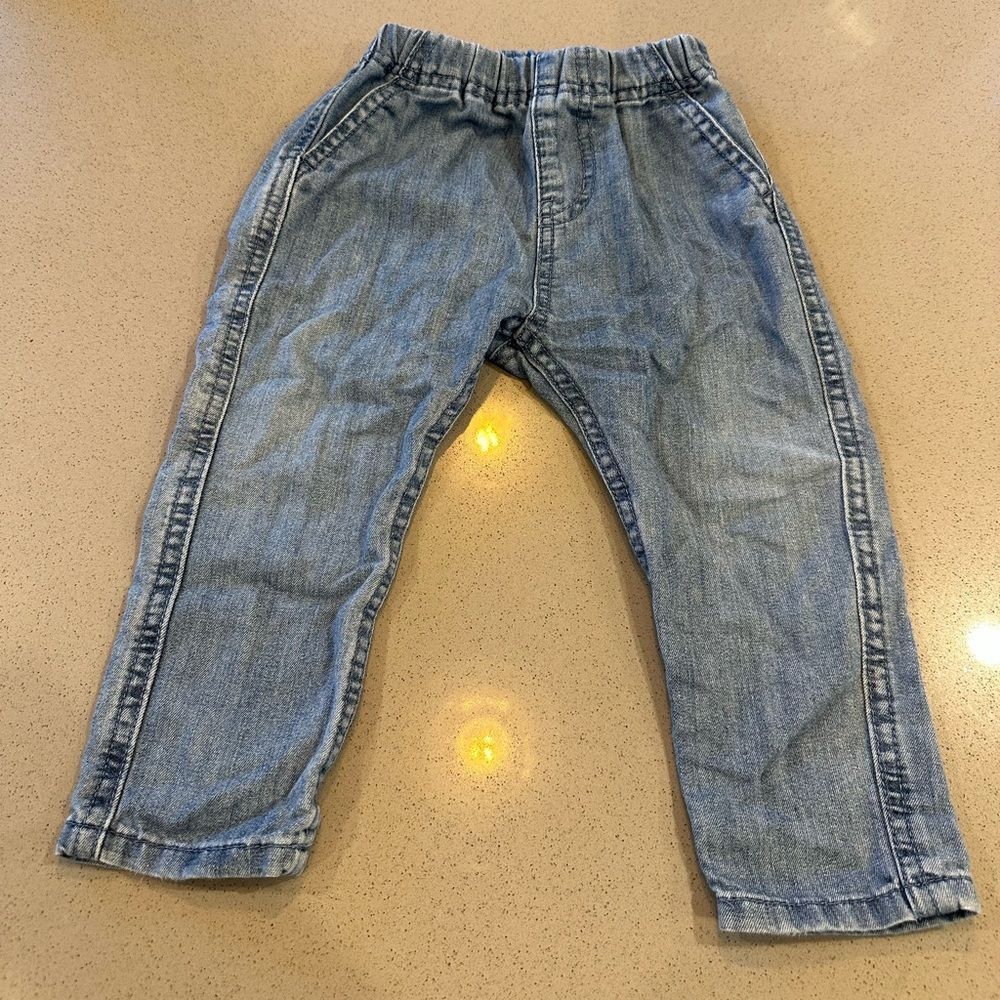 H & M Baby Elastic Waist Denim Soft Jeans Size 18M